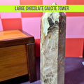 Large Chocolate Calcite Tower | Grounding Crystal Point • Emotional Balance • Stability Stone