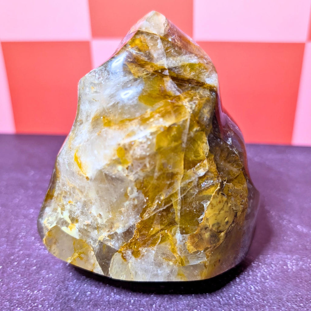 Golden Healer Quartz Flame | High Vibration Healing Crystal • Manifestation • One of a Kind