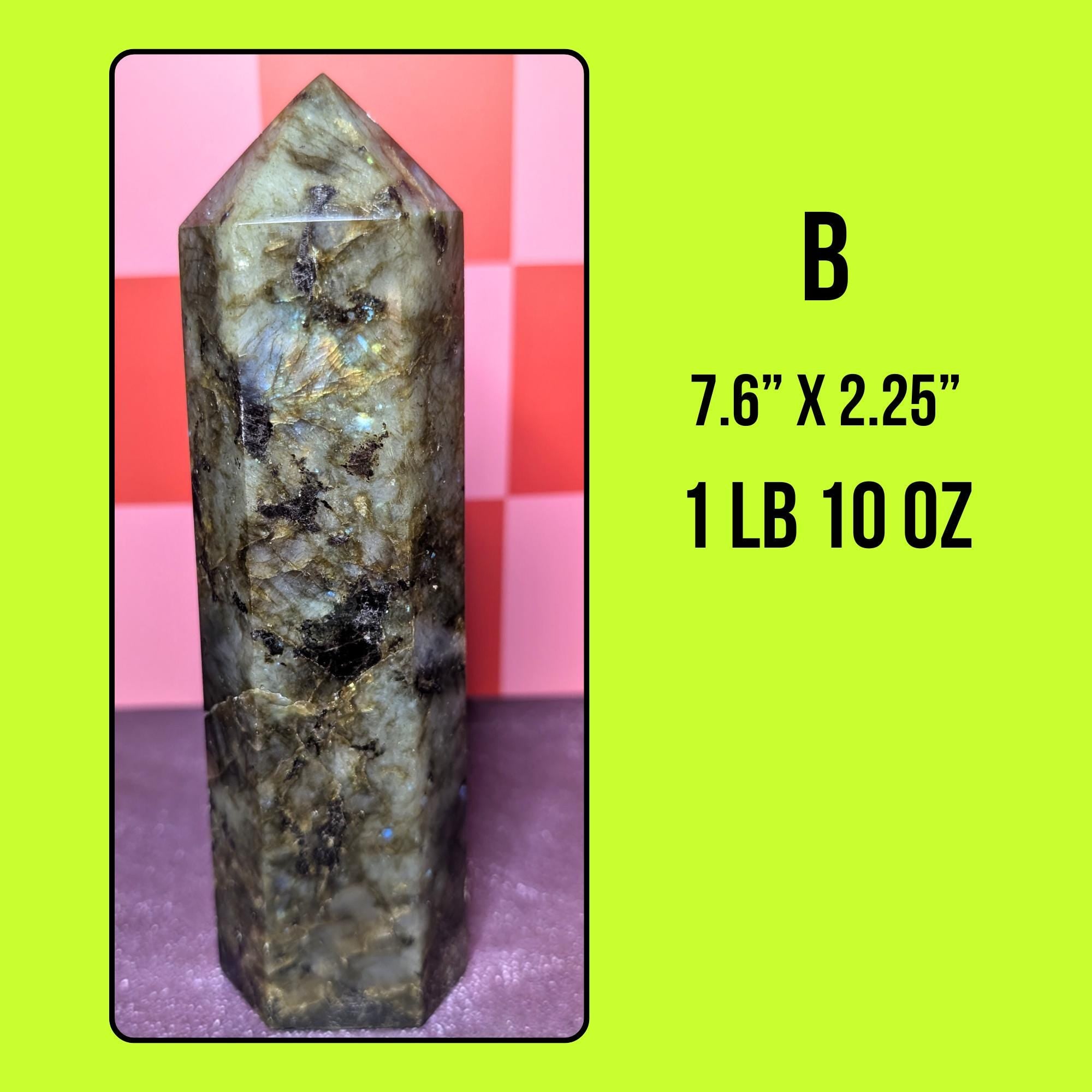 Large Labradorite Tower | Polished Crystal Point • Protection • Intuition | Choose Your Piece