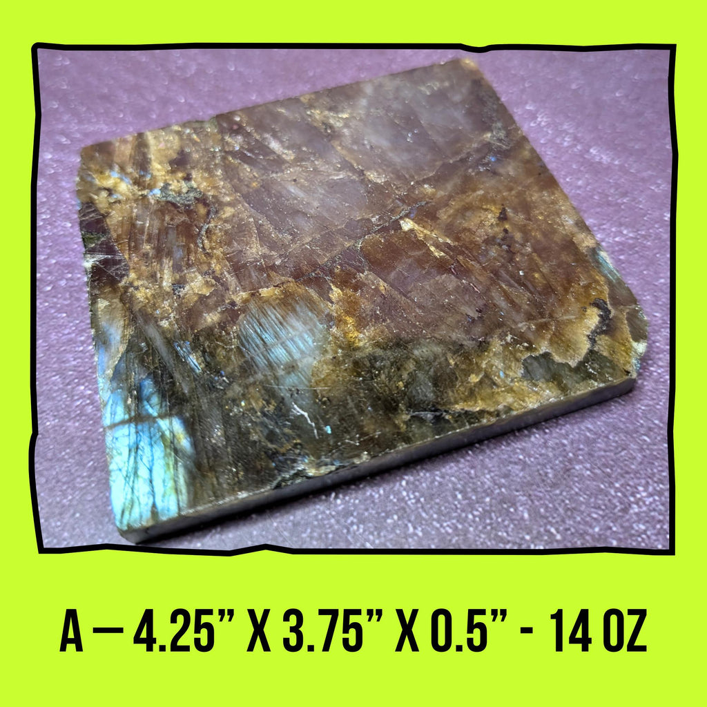 Labradorite Slab | Polished Crystal Display • Protection • Intuition | Choose Your Piece