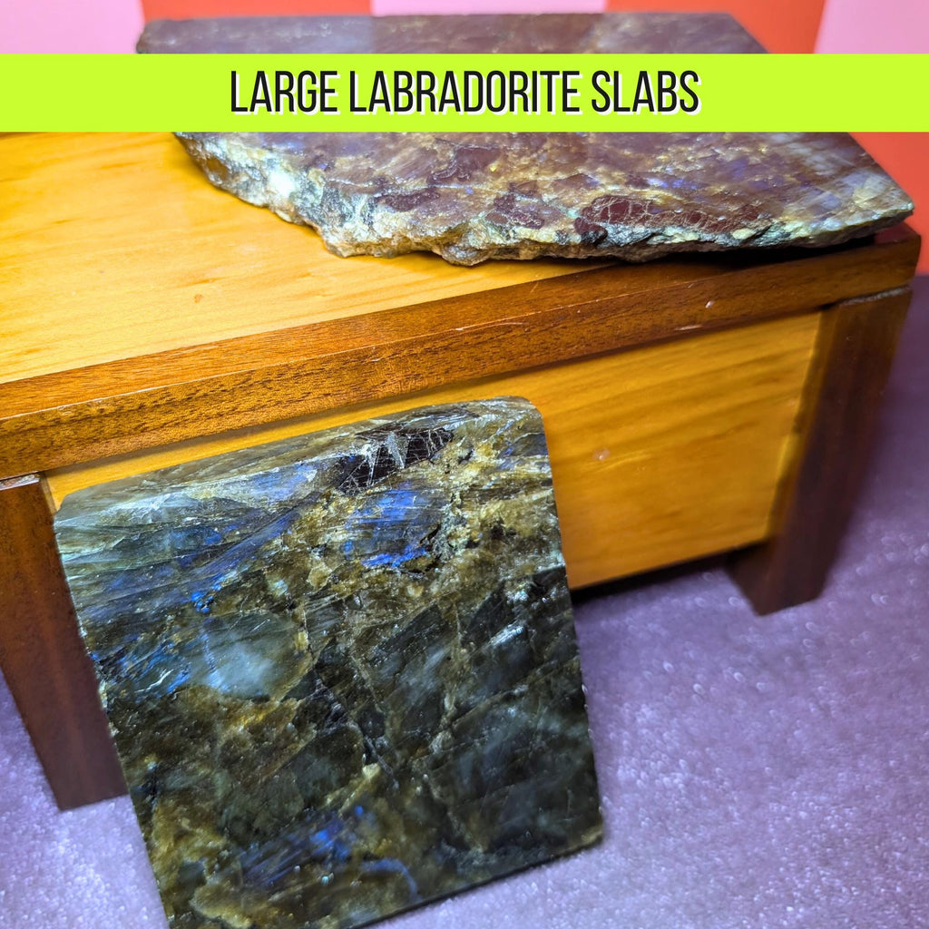 Labradorite Slab | Polished Crystal Display • Protection • Intuition | Choose Your Piece