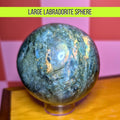 Large Labradorite Sphere | Mystical Protection Crystal • Intuition • Energy Shield | One of a Kind