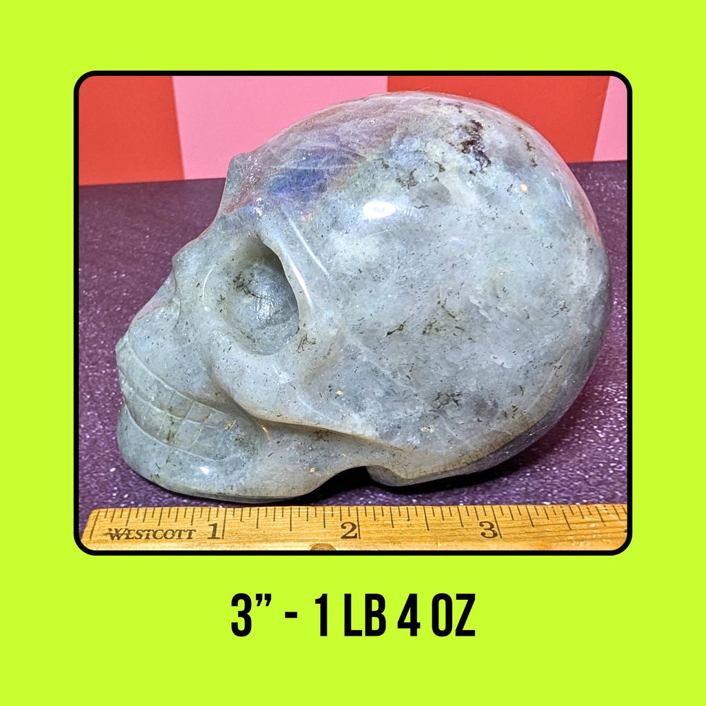 Labradorite Skull | Mystical Protection Crystal • Intuition • Transformation | One of a Kind Carving