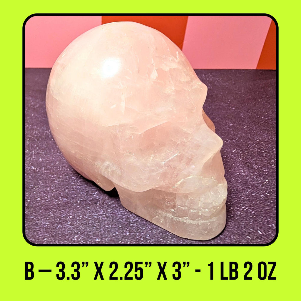Rose Quartz Skull | Self Love & Emotional Healing Crystal • Heart Chakra • Choose Your Piece
