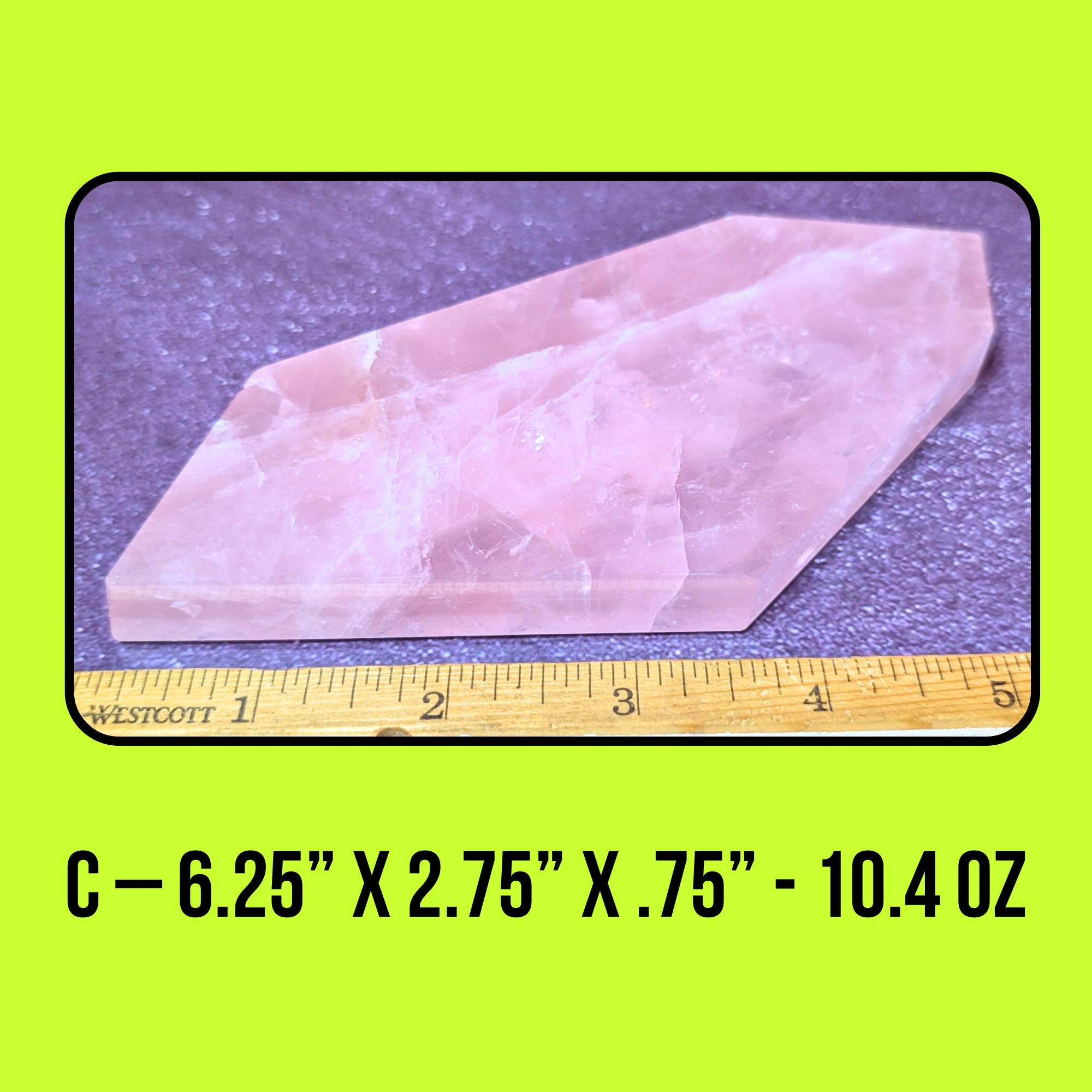 Rose Quartz Slab | Polished Heart Chakra Crystal • Self Love • Emotional Healing | Choose Your Piece