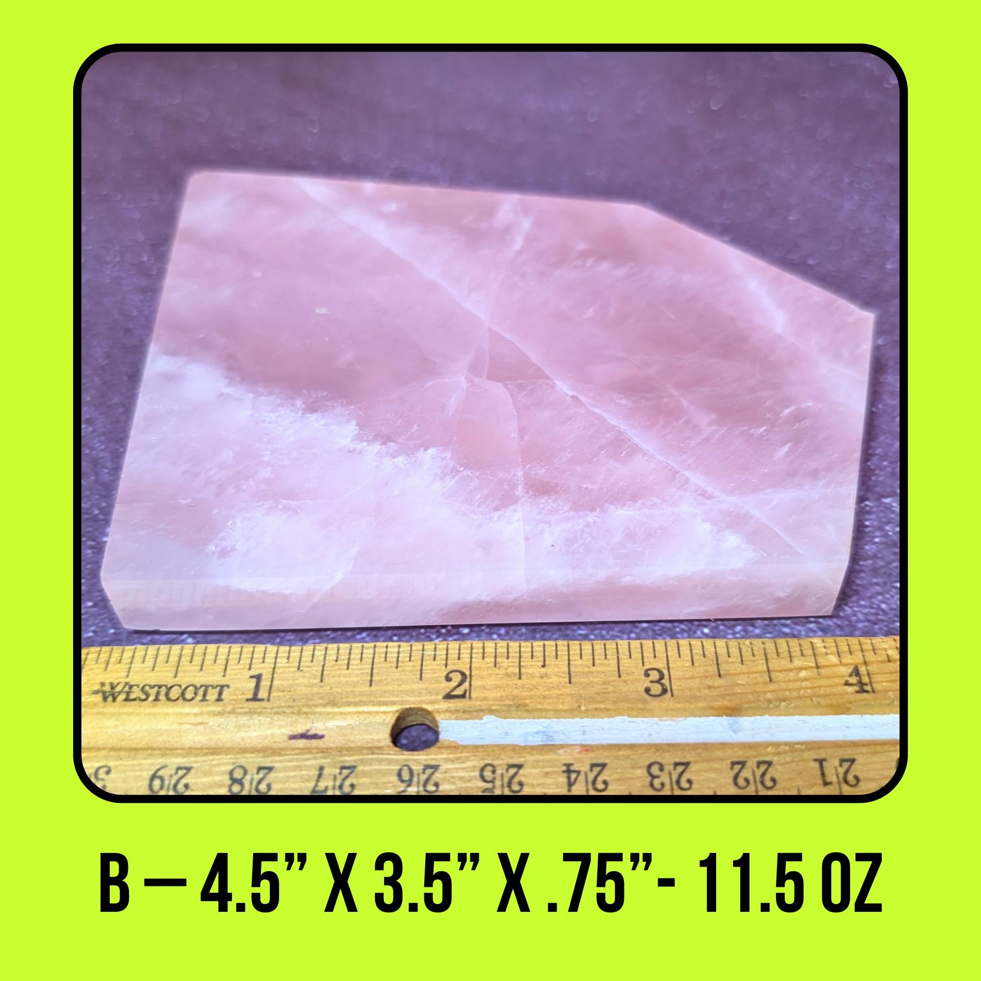 Rose Quartz Slab | Polished Heart Chakra Crystal • Self Love • Emotional Healing | Choose Your Piece