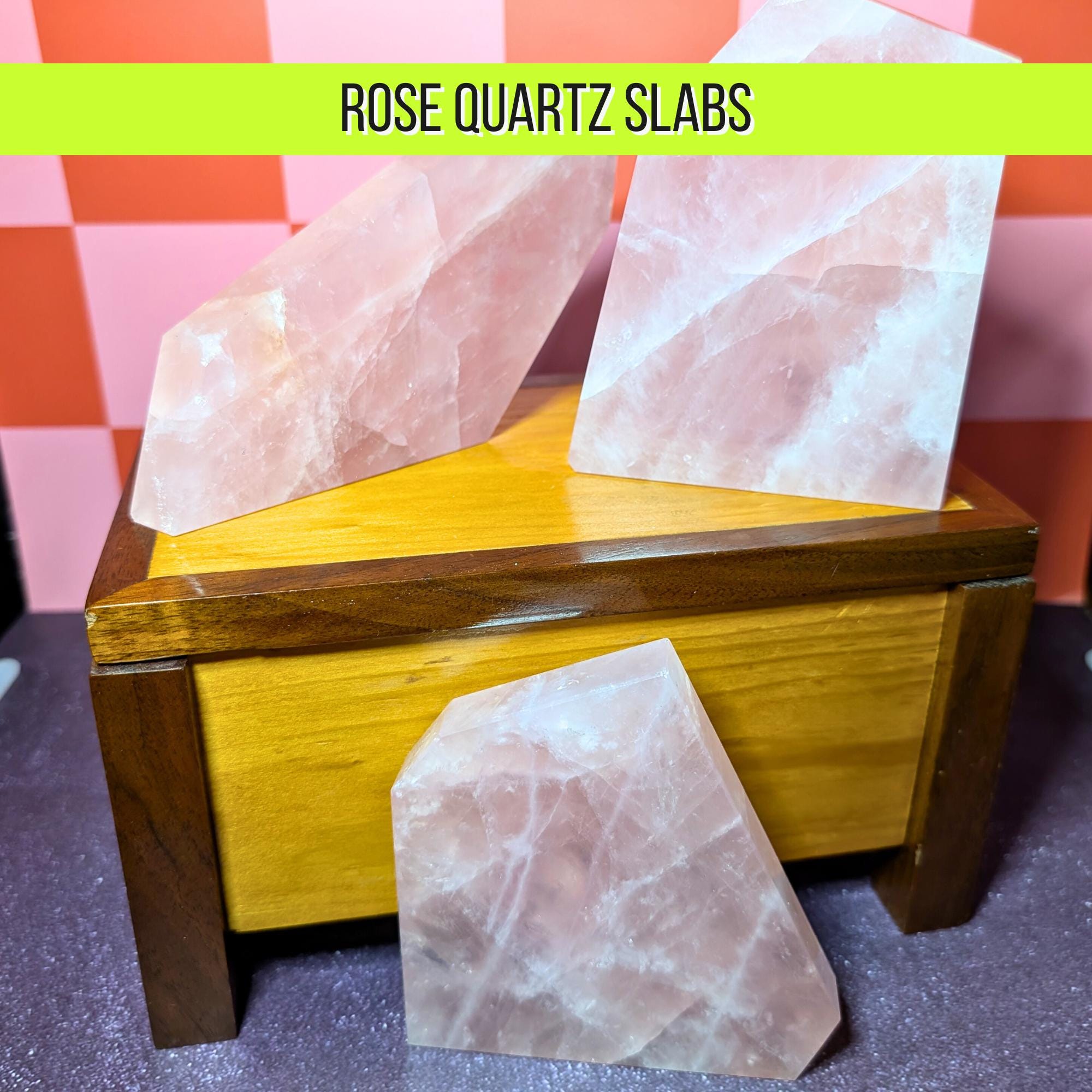 Rose Quartz Slab | Polished Heart Chakra Crystal • Self Love • Emotional Healing | Choose Your Piece