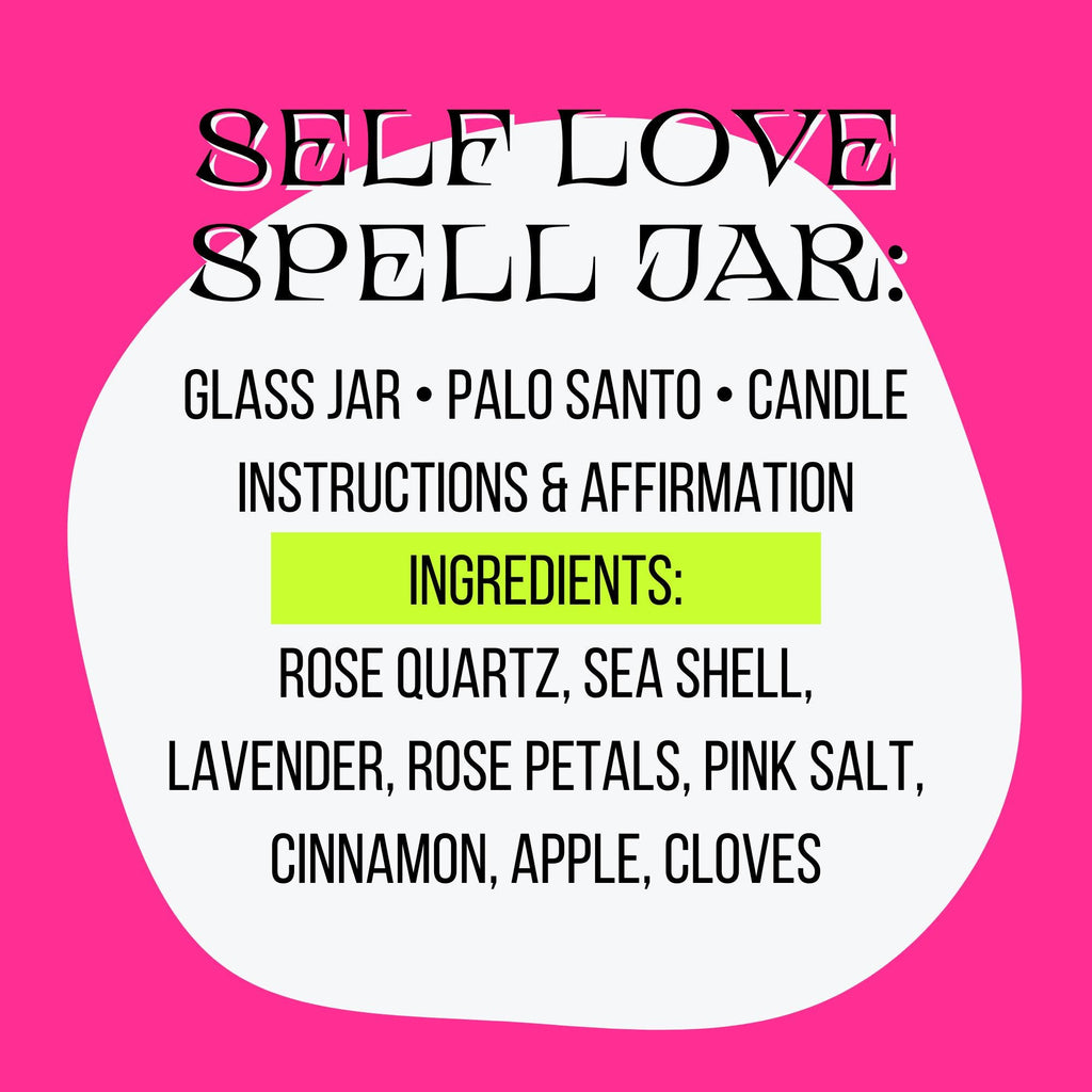 Self Love Spell Jar Kit | Emotional Healing & Self Worth Ritual | Pink Candle Love Spell | Witchcraft Supplies | Beginner Friendly