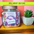 Self Love Spell Jar Kit | Emotional Healing & Self Worth Ritual | Pink Candle Love Spell | Witchcraft Supplies | Beginner Friendly