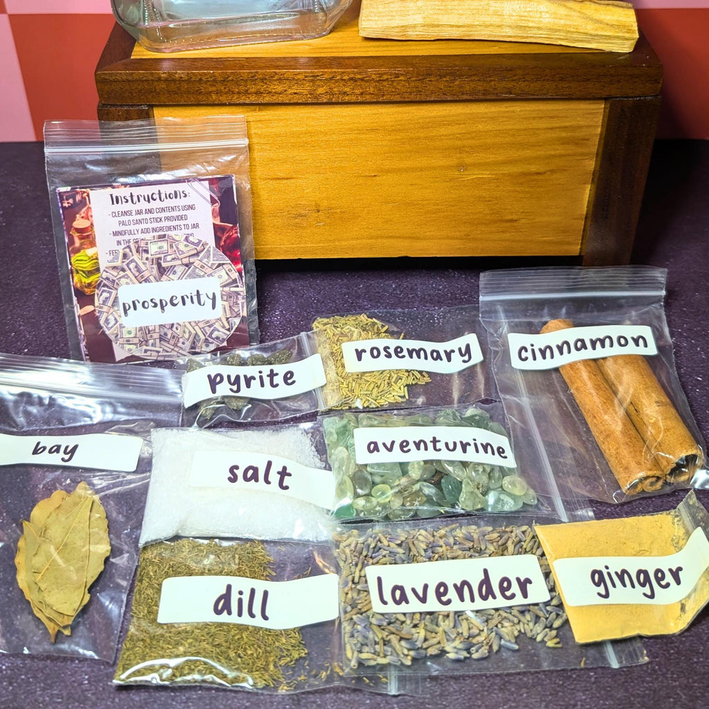 Prosperity Spell Jar Kit | Abundance & Success Ritual | Money Manifestation Spell | Witchcraft Supplies | Beginner Friendly