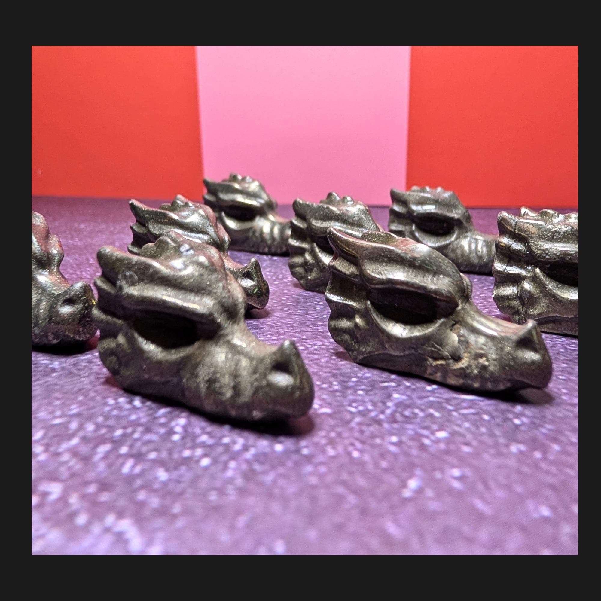 Pyrite Dragon Head Carving | Abundance & Protection Crystal | Money Magnet Stone | Mini Dragon Crystal | Intuitively Chosen