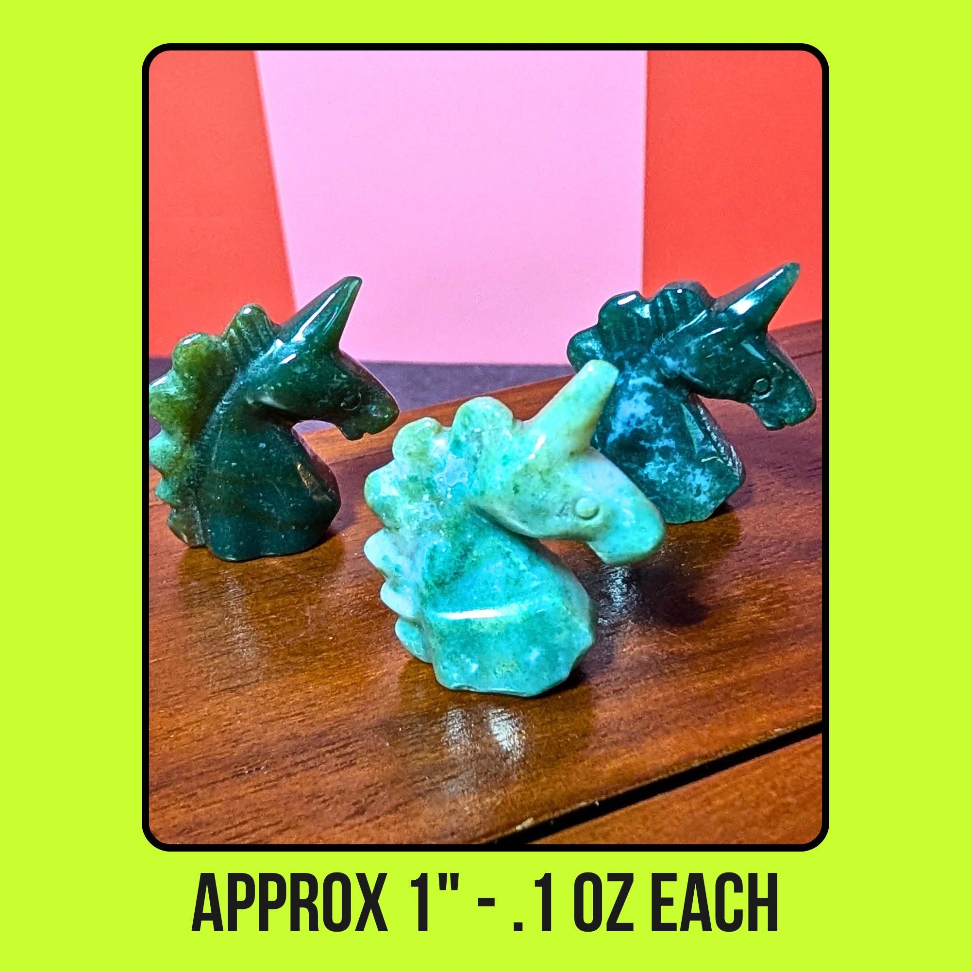 Moss Agate Mini Unicorn Carving | Growth & Abundance Crystal | Nature Energy Stone | Mini Crystal Unicorn | Intuitively Chosen