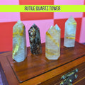 Rutilated Quartz Tower | Manifestation & Energy Amplifier Crystal | Clarity and Spiritual Growth Stone | Quartz Point | Intuitively Chosen