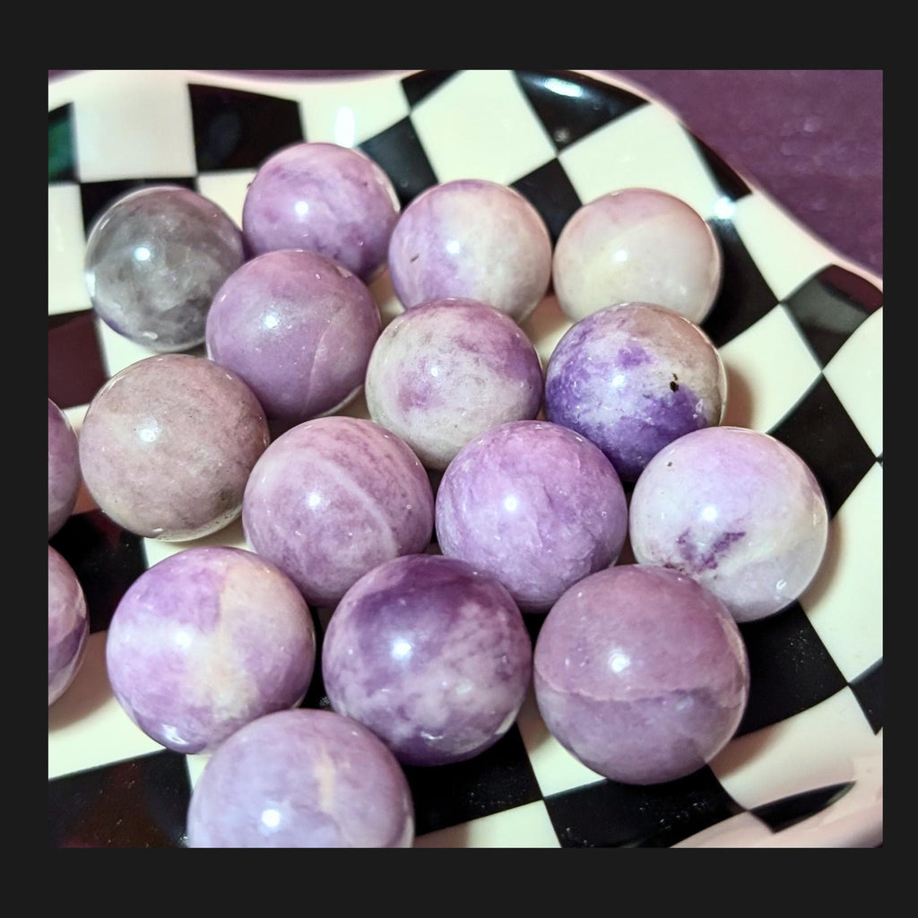 Lepidolite Mini Sphere | Calming & Anxiety Relief Crystal | Stress Soothing Stone | Small Crystal Ball | Intuitively Chosen