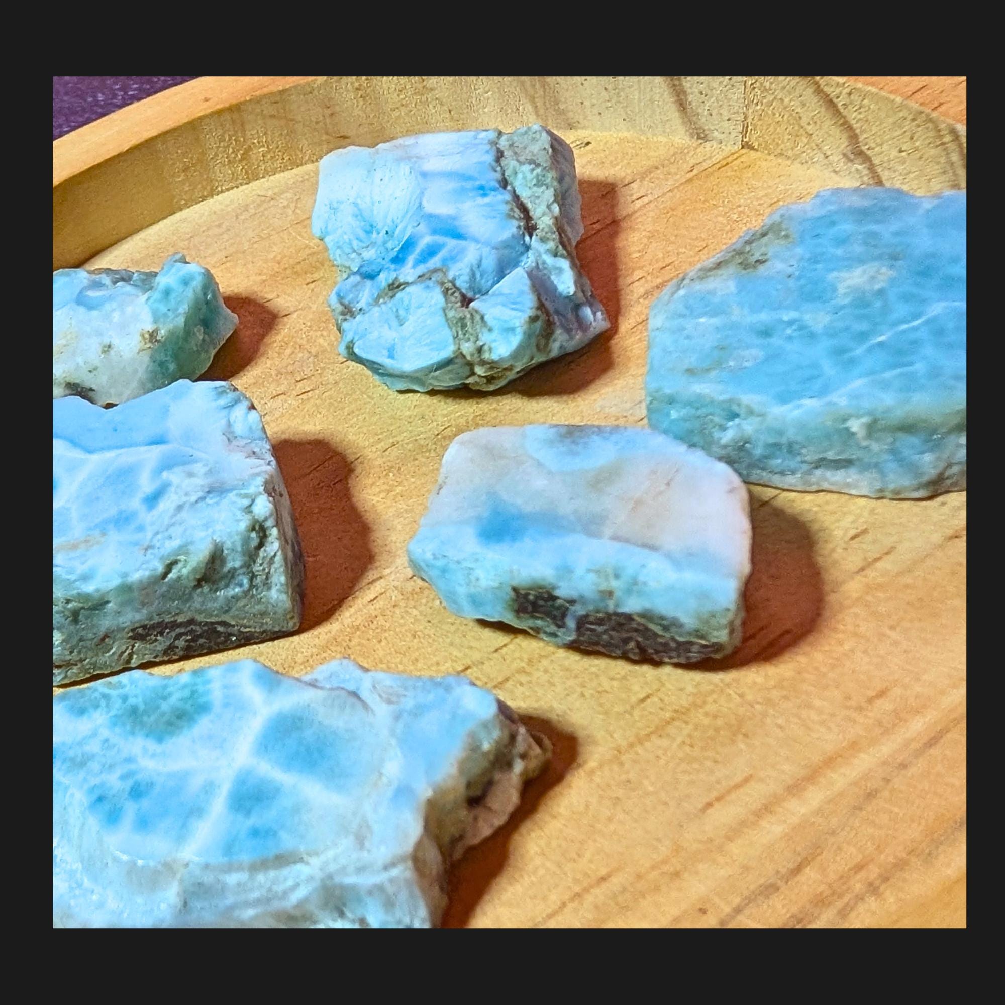 Larimar Raw Mini Slab | Calming & Communication Crystal | Ocean Energy Stone | Rare Blue Crystal | Intuitively Chosen
