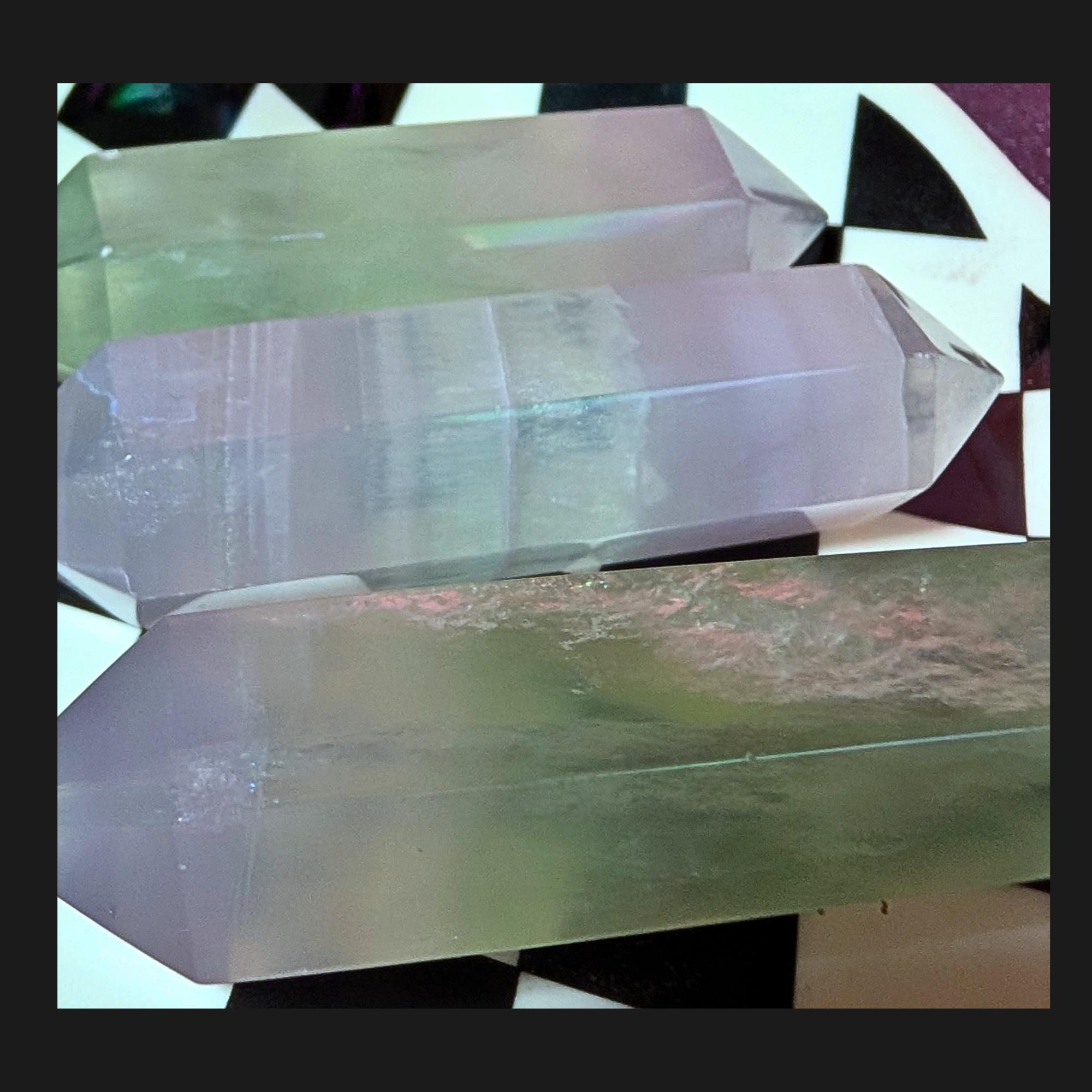 Yttrium Fluorite Double Point | Energy Balance & Clarity Crystal | Intuition and Focus Stone | Fluorite Wand | Intuitively Chosen
