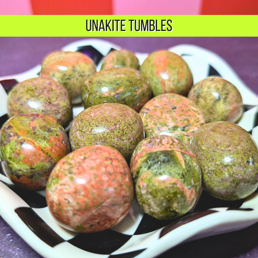 Unakite Tumbled Stone | Emotional Healing & Heart Chakra Crystal | Balance and Growth Stone | Green Pink Crystal | Intuitively Chosen