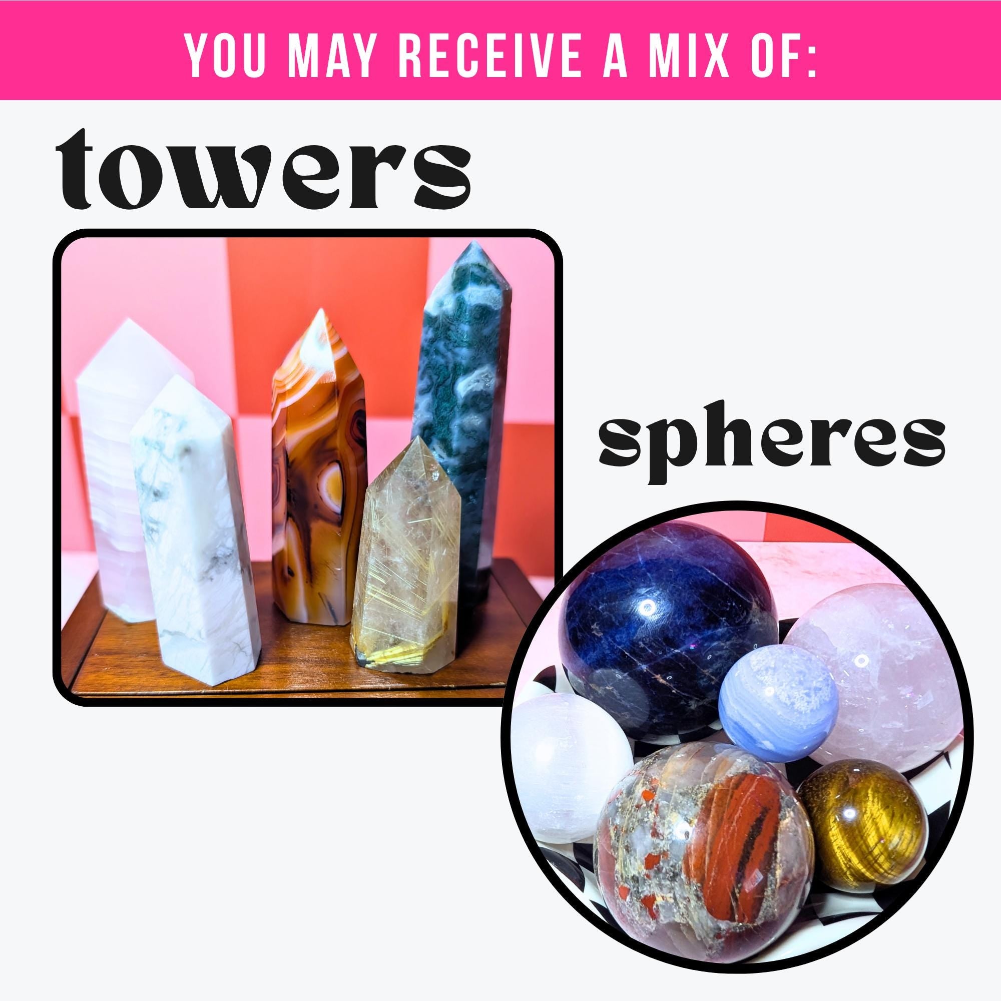 Mystery Crystal Bundle | Intuitively Chosen Crystals | Healing Crystal Box Gift | Spiritual Gift | Tiered Surprise Box