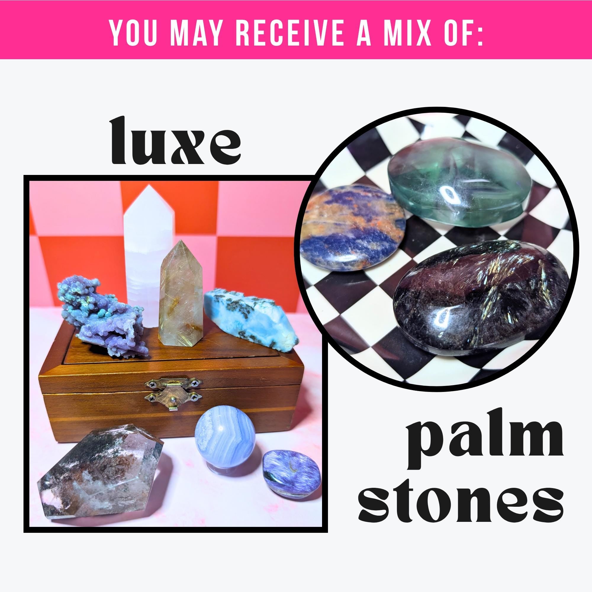 Mystery Crystal Bundle | Intuitively Chosen Crystals | Healing Crystal Box Gift | Spiritual Gift | Tiered Surprise Box