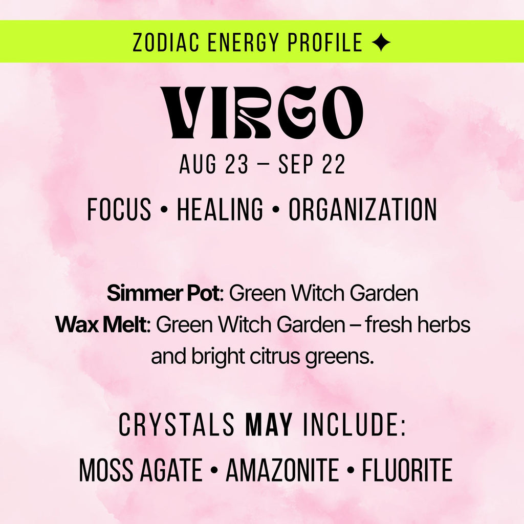 Zodiac Crystal Mystery Box | Astrology Gift Set | Tarot Reading, Wax Melt, Simmer Pot | Spiritual Gift for Her