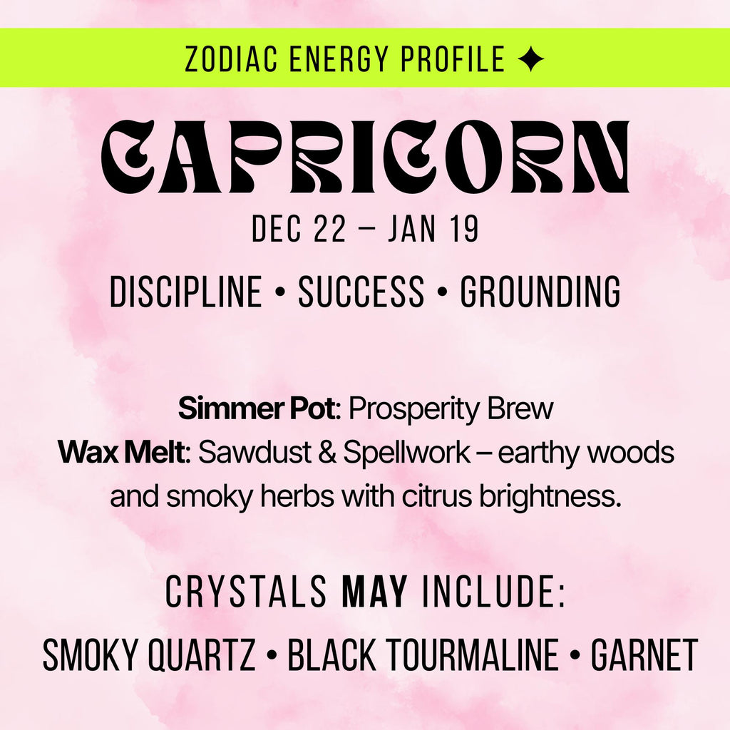 Zodiac Crystal Mystery Box | Astrology Gift Set | Tarot Reading, Wax Melt, Simmer Pot | Spiritual Gift for Her