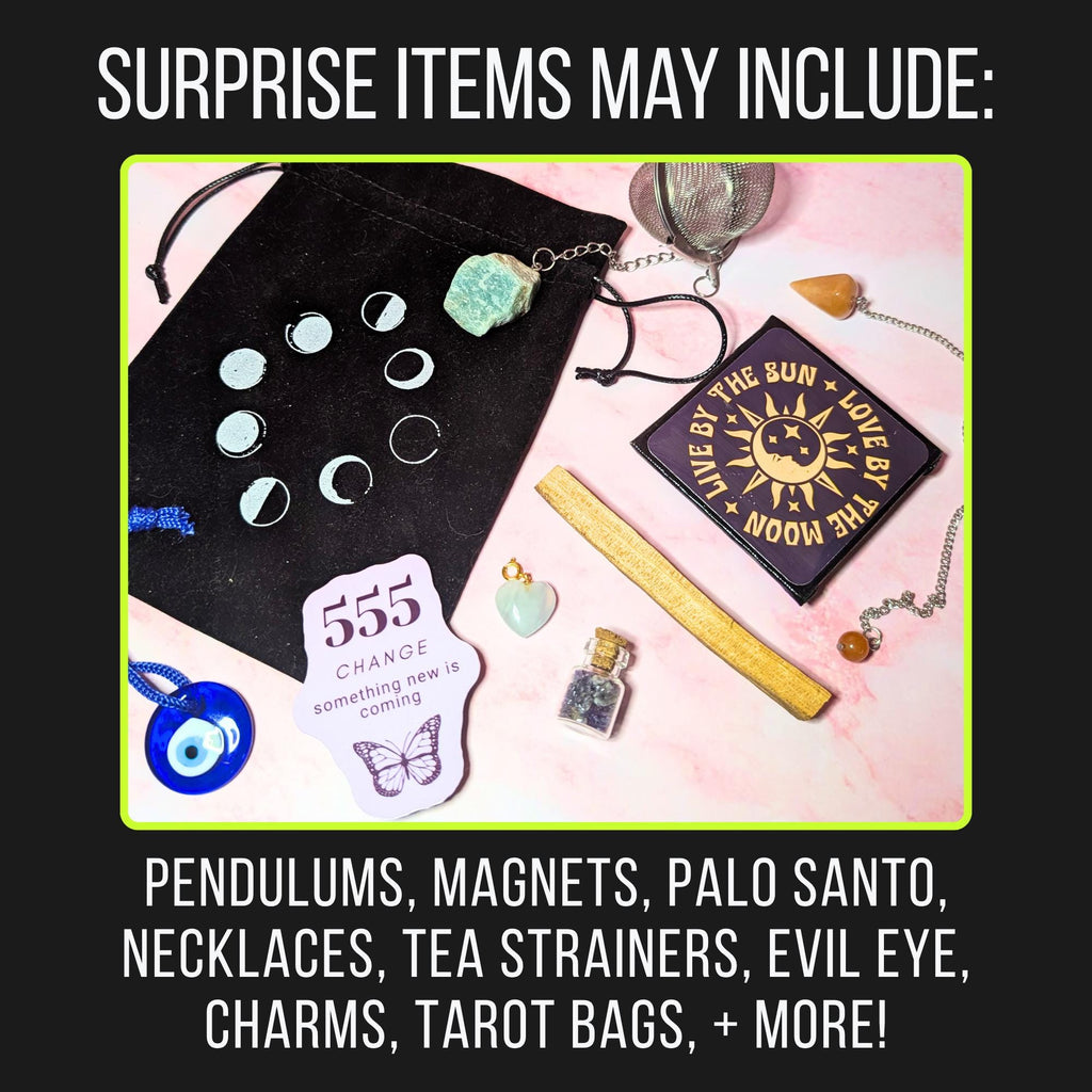 Cosmic Drip Crystal Mystery Box | Crystal Jewelry Set, Bracelet & Ring Bundle | Spiritual Gift Box | Witchy Mystery Box