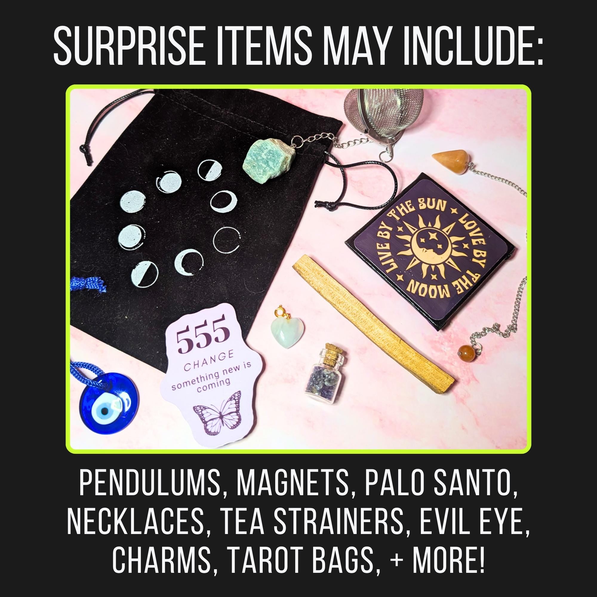 Cosmic Drip Crystal Mystery Box | Crystal Jewelry Set, Bracelet & Ring Bundle | Spiritual Gift Box | Witchy Mystery Box