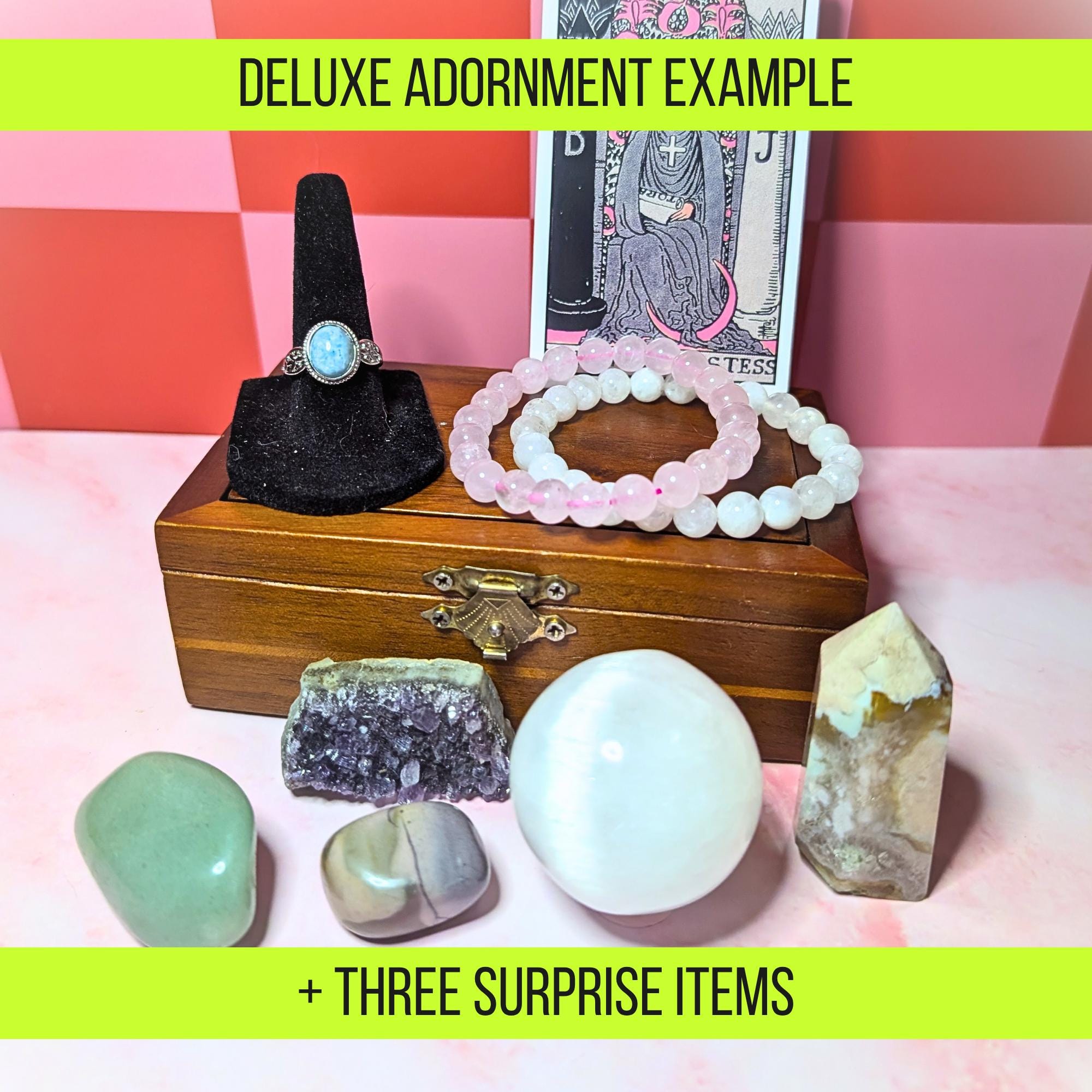 Cosmic Drip Crystal Mystery Box | Crystal Jewelry Set, Bracelet & Ring Bundle | Spiritual Gift Box | Witchy Mystery Box