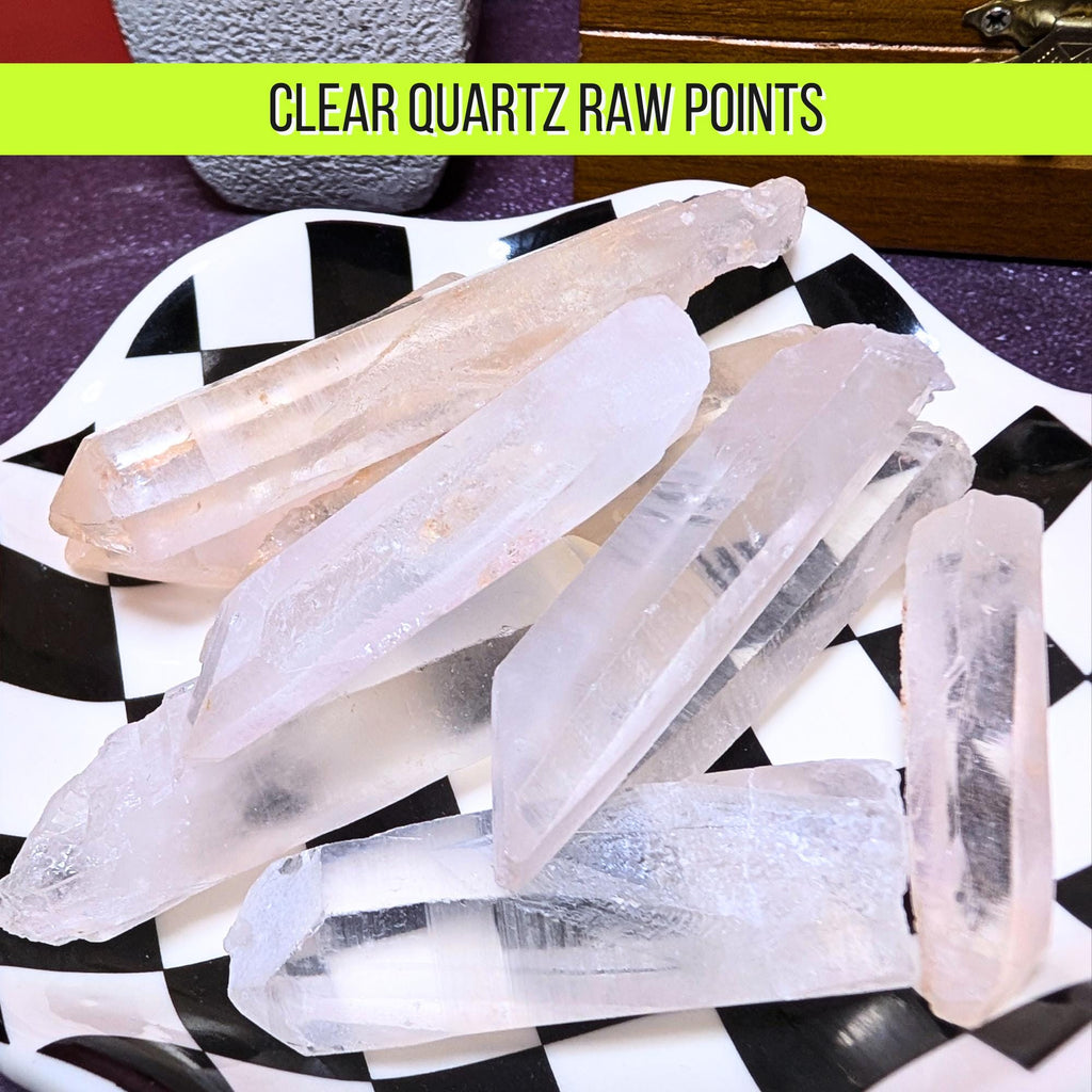 Clear Quartz Raw Point | Natural Quartz Crystal Point | Energy Amplifier | Healing, Clarity & Manifestation Stone | Raw Crystal Decor