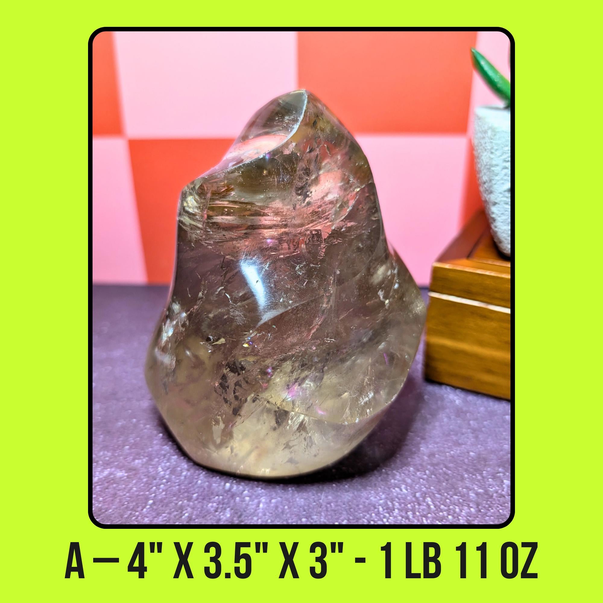 Smoky Quartz Flame Carving | Natural Grounding Crystal | Protection & Energy Cleansing Stone | Large Statement Crystal Decor | Pick Piece