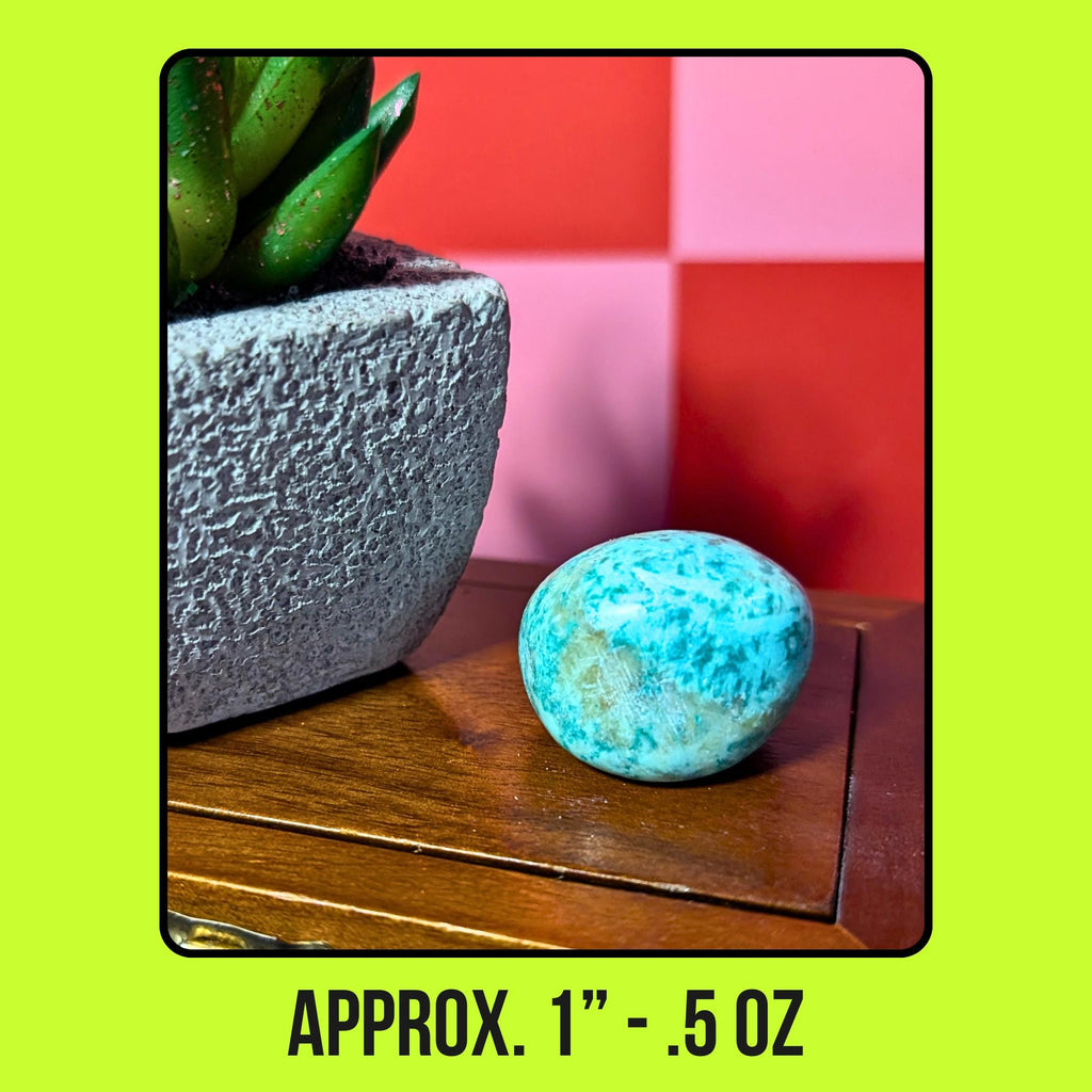Peruvian Turquoise Tumbled Stone | Communication & Protection Crystal | Throat Chakra Stone | Pocket Healing Crystal | Intuitively Chosen