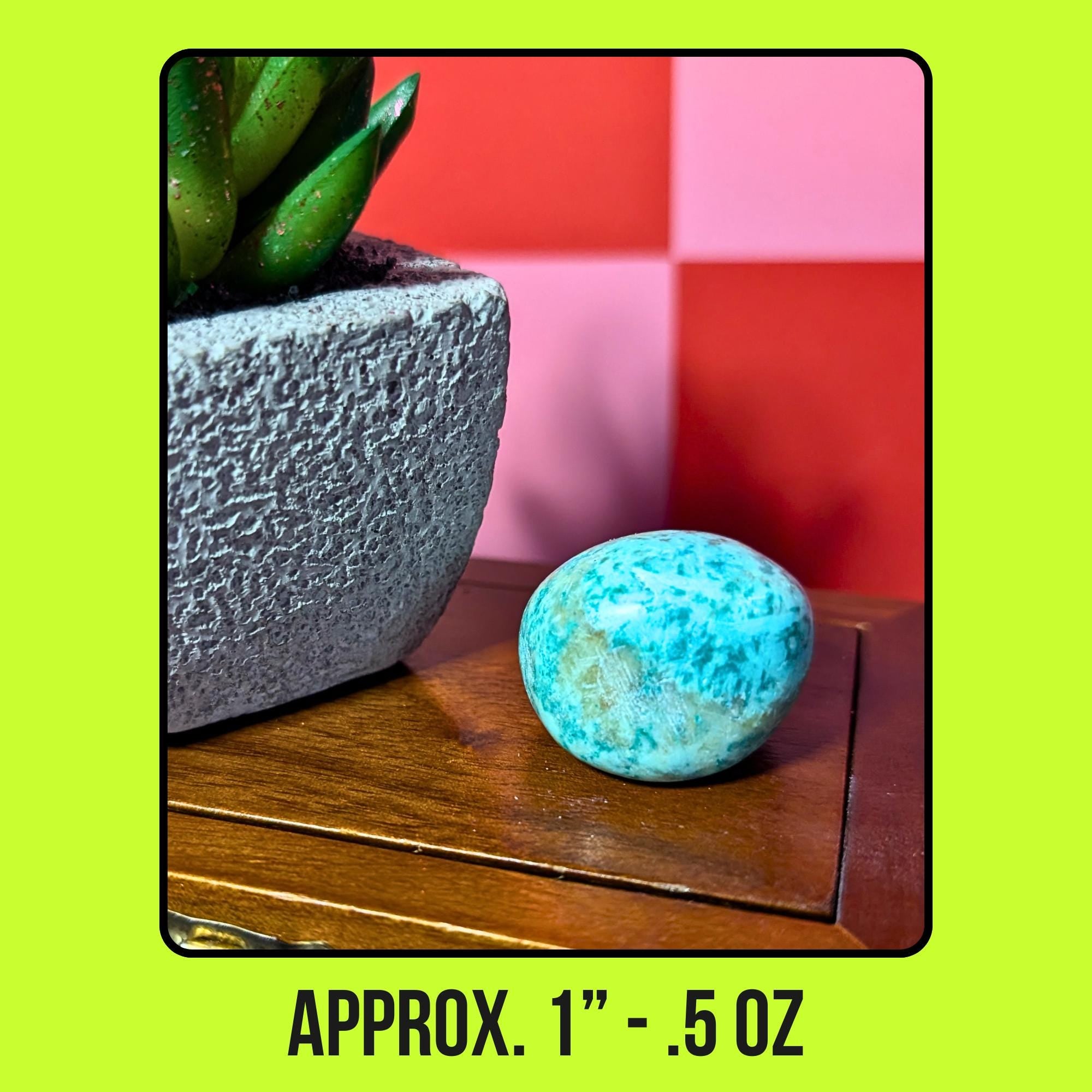 Peruvian Turquoise Tumbled Stone | Communication & Protection Crystal | Throat Chakra Stone | Pocket Healing Crystal | Intuitively Chosen