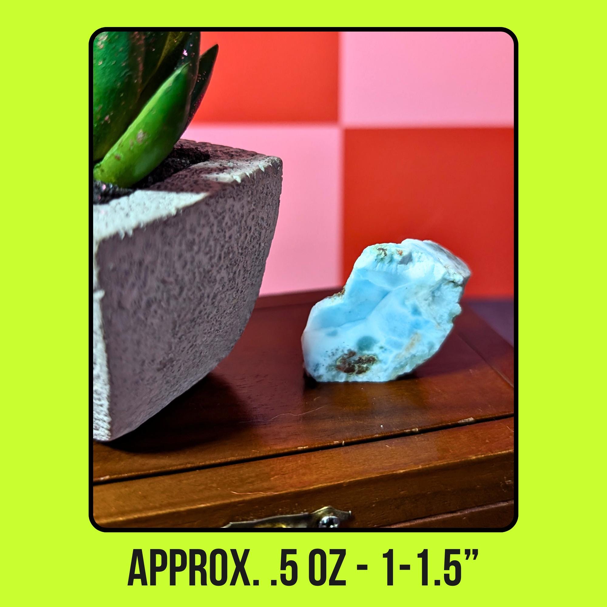 Larimar Raw Mini Slab | Calming & Communication Crystal | Ocean Energy Stone | Rare Blue Crystal | Intuitively Chosen