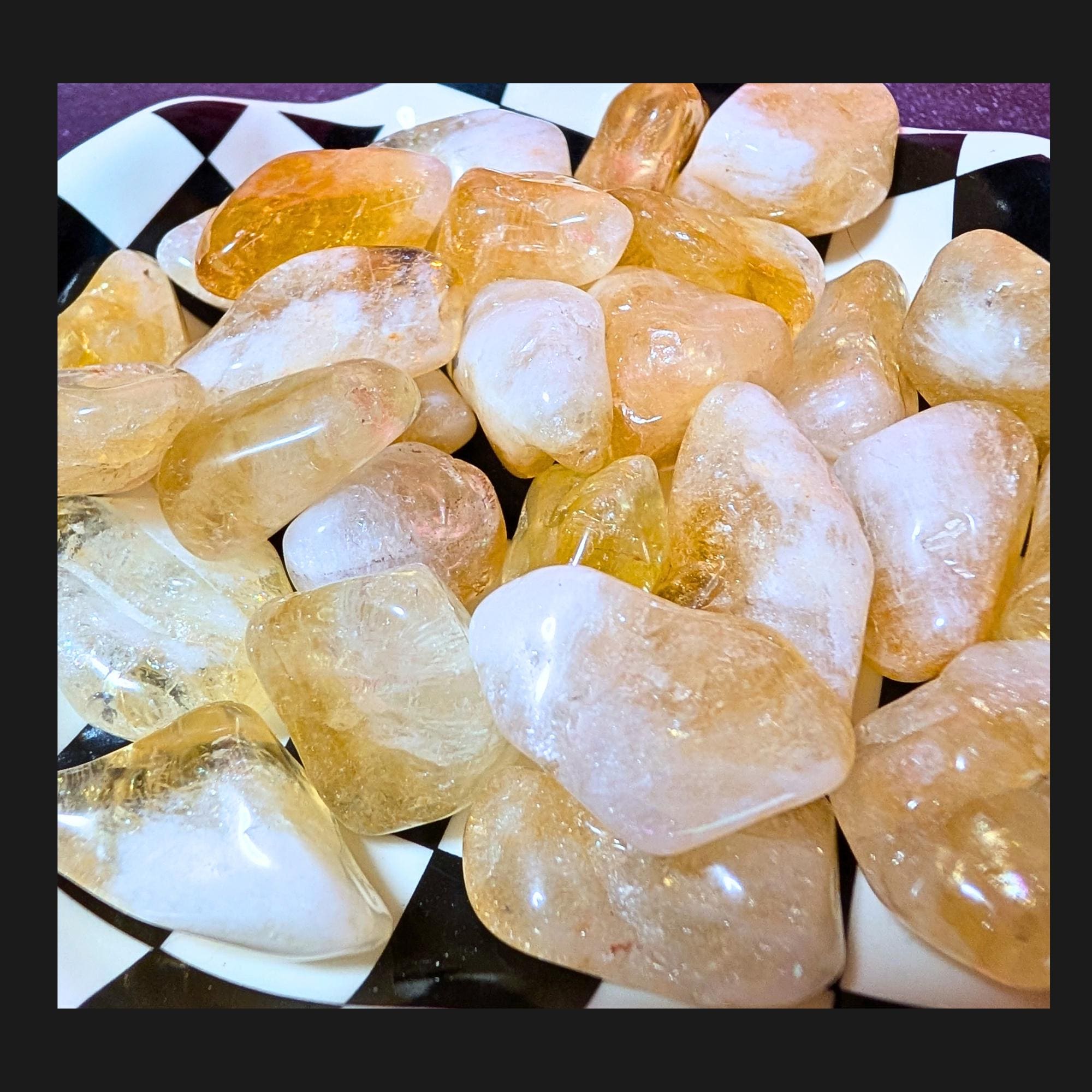 Citrine Tumbled Stone | Abundance & Manifestation Crystal | Money and Success Stone | Positive Energy Crystal | Intuitively Chosen