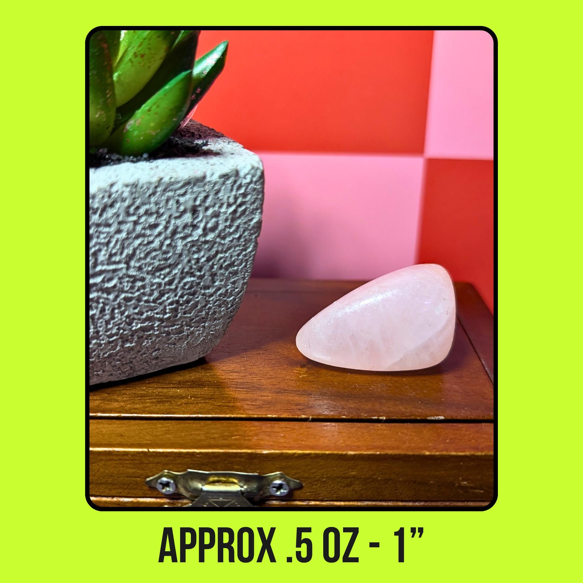 Rose Quartz Tumbled Stone | Self Love & Heart Healing Crystal | Love and Compassion Stone | Pink Crystal | Pocket Crystal