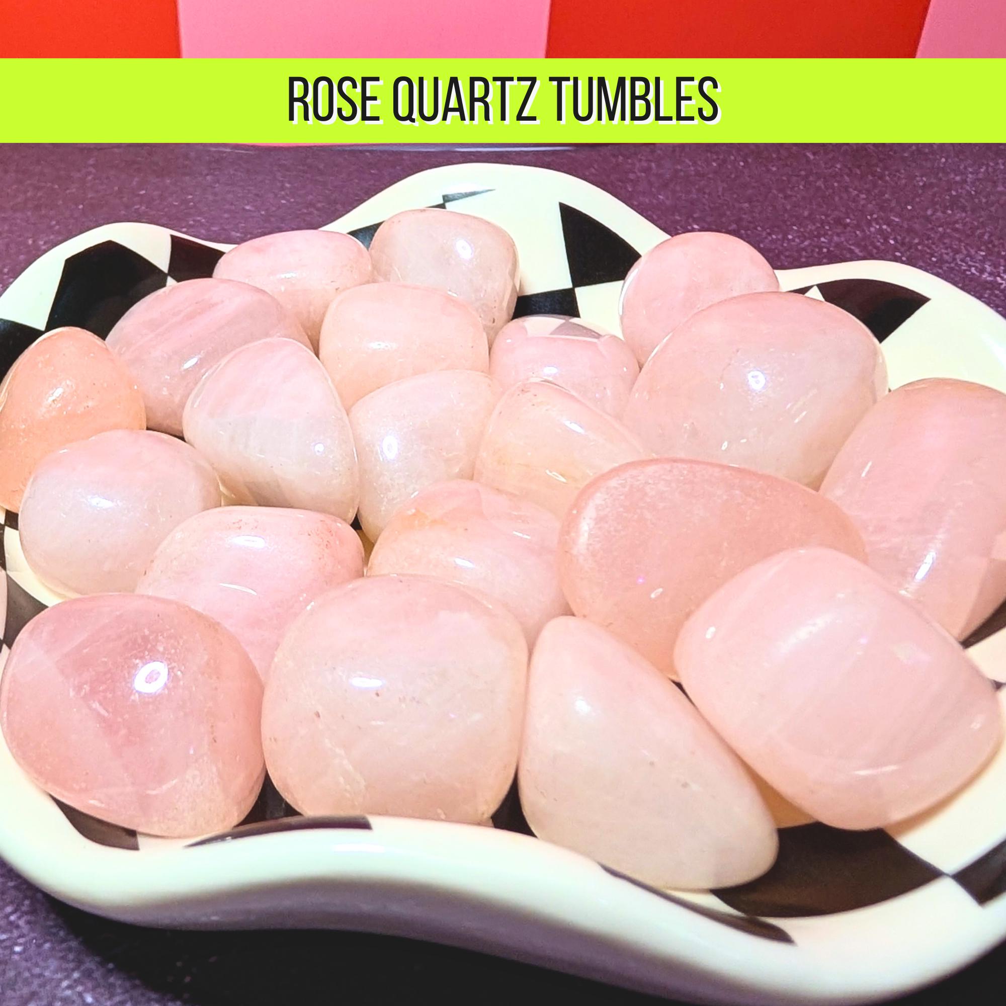 Rose Quartz Tumbled Stone | Self Love & Heart Healing Crystal | Love and Compassion Stone | Pink Crystal | Pocket Crystal