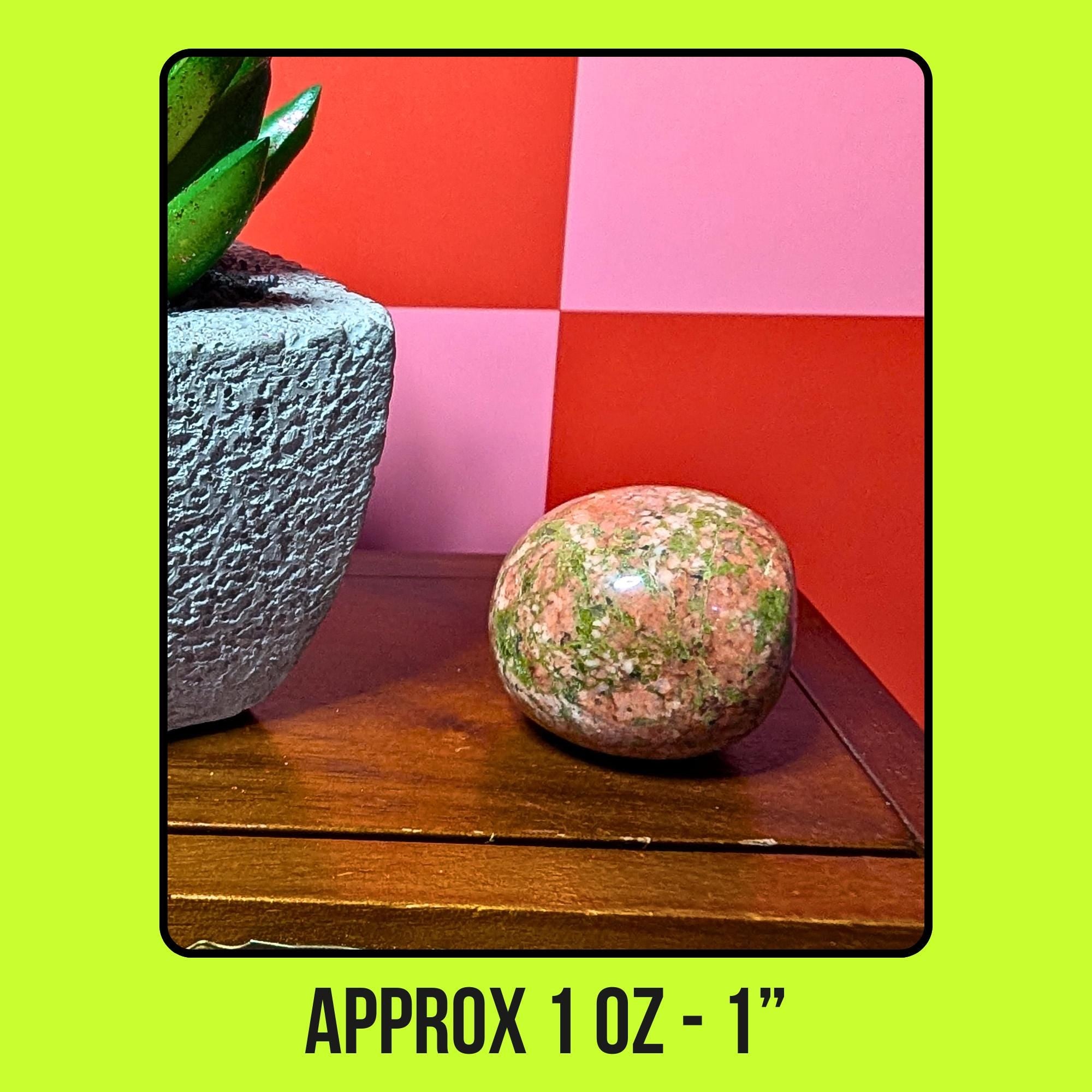 Unakite Tumbled Stone | Emotional Healing & Heart Chakra Crystal | Balance and Growth Stone | Green Pink Crystal | Intuitively Chosen