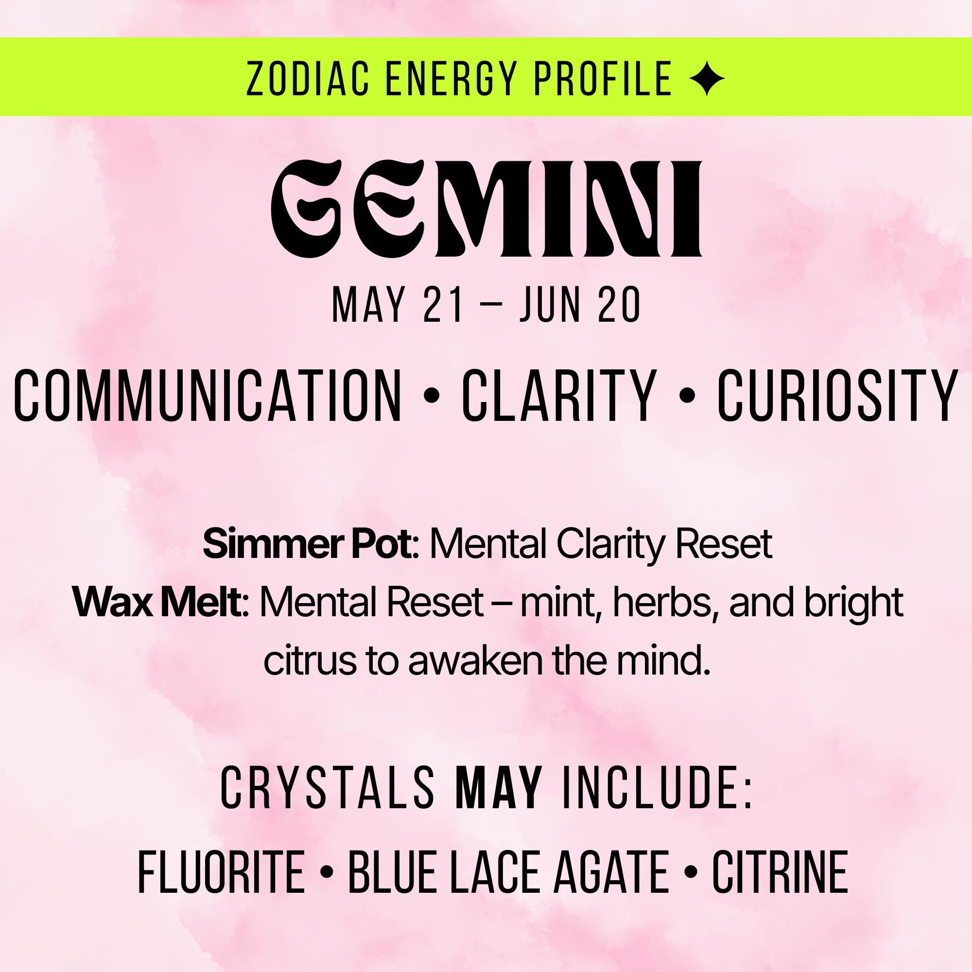 Zodiac Crystal Mystery Box | Astrology Gift Set | Tarot Reading, Wax Melt, Simmer Pot | Spiritual Gift for Her