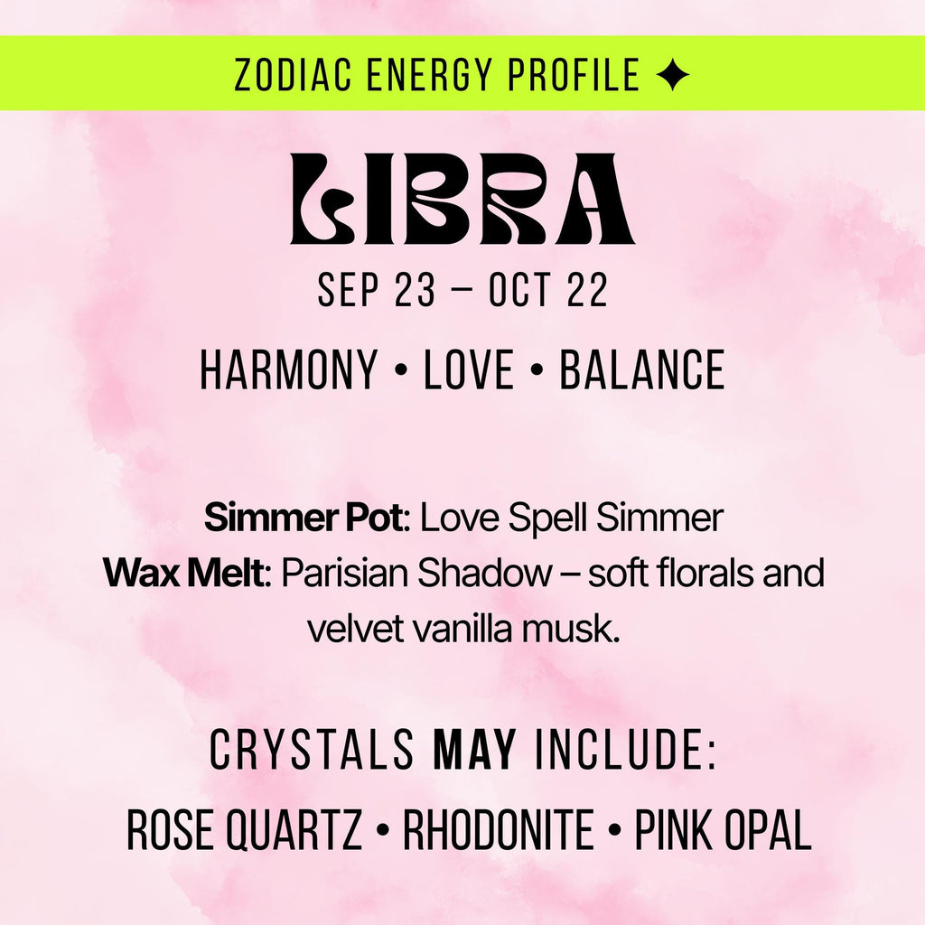 Zodiac Crystal Mystery Box | Astrology Gift Set | Tarot Reading, Wax Melt, Simmer Pot | Spiritual Gift for Her