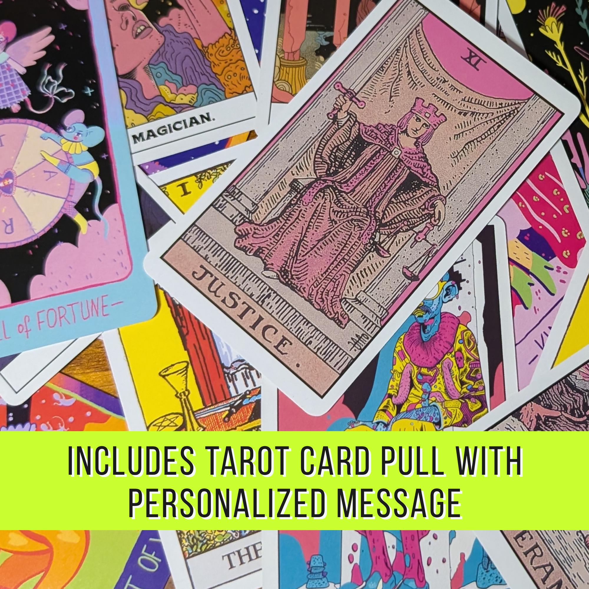 Zodiac Crystal Mystery Box | Astrology Gift Set | Tarot Reading, Wax Melt, Simmer Pot | Spiritual Gift for Her