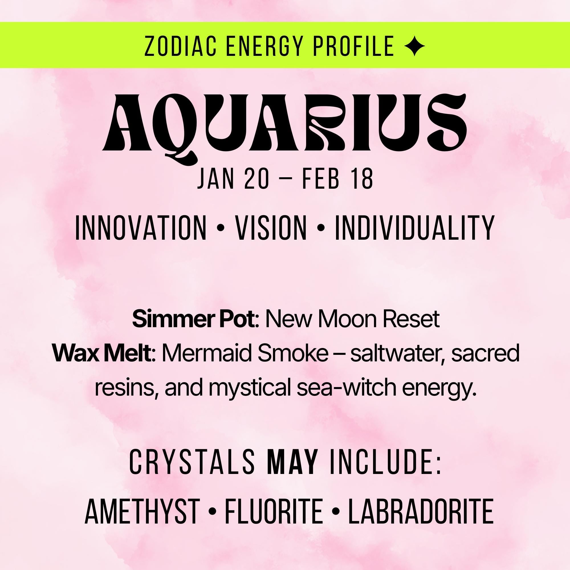 Zodiac Crystal Mystery Box | Astrology Gift Set | Tarot Reading, Wax Melt, Simmer Pot | Spiritual Gift for Her