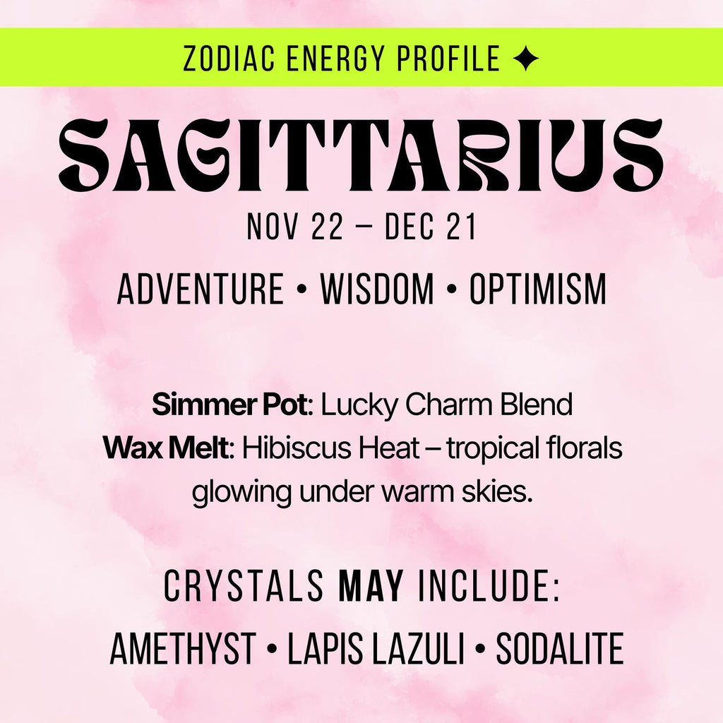 Zodiac Crystal Mystery Box | Astrology Gift Set | Tarot Reading, Wax Melt, Simmer Pot | Spiritual Gift for Her