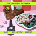 Cosmic Drip Crystal Mystery Box | Crystal Jewelry Set, Bracelet & Ring Bundle | Spiritual Gift Box | Witchy Mystery Box