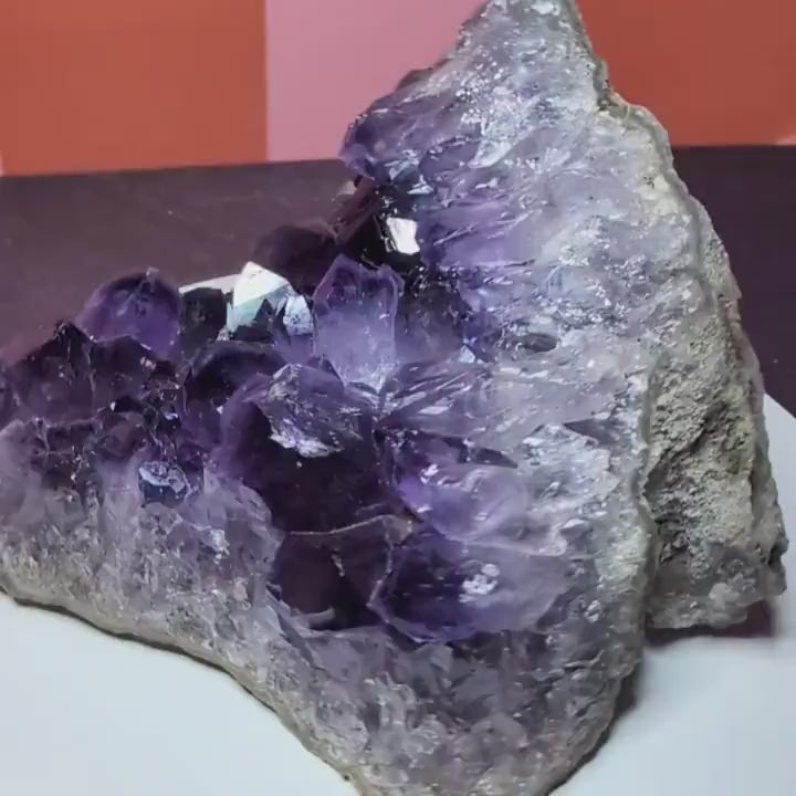 Large Raw Amethyst Cluster | Natural Healing Crystal • Protection • Calm Energy | Choose Your Piece