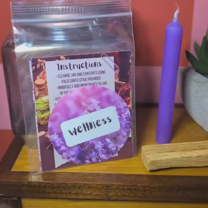 Wellness Spell Jar Kit | Healing & Balance Ritual | Calm Energy and Self Care Spell | Witchcraft Supplies | Beginner Friendly