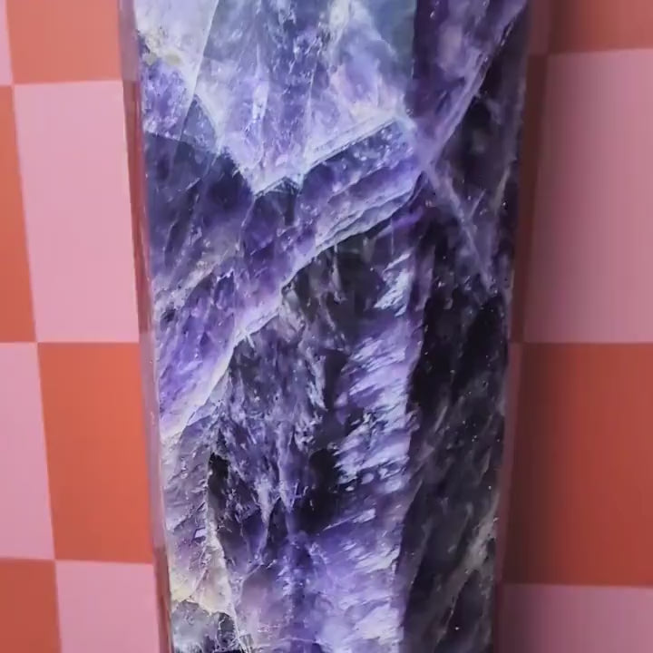 Large Amethyst Tower | Polished Point Crystal • Protection • Calm Energy | Statement Healing Stone