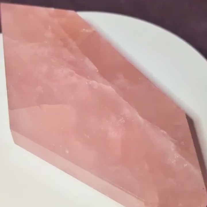 Rose Quartz Slab | Polished Heart Chakra Crystal • Self Love • Emotional Healing | Choose Your Piece