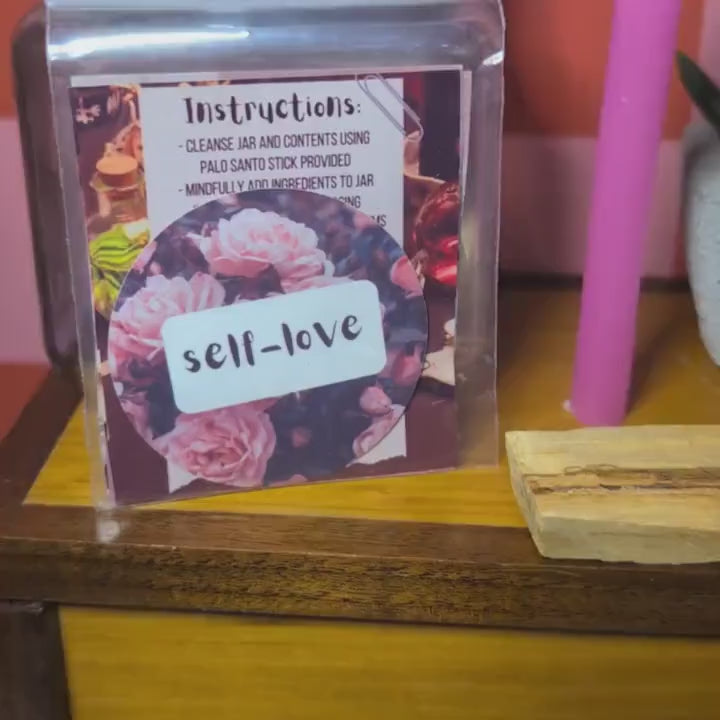 Self Love Spell Jar Kit | Emotional Healing & Self Worth Ritual | Pink Candle Love Spell | Witchcraft Supplies | Beginner Friendly