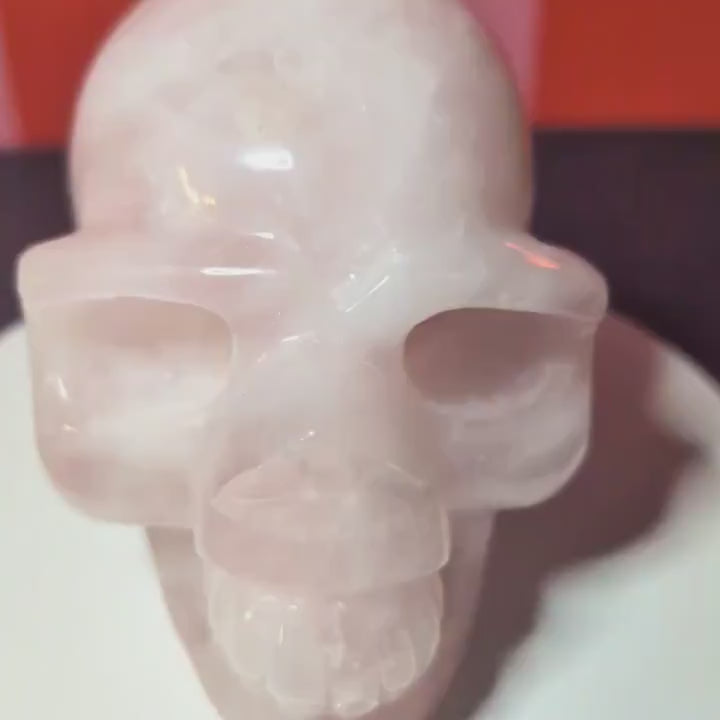 Rose Quartz Skull | Self Love & Emotional Healing Crystal • Heart Chakra • Choose Your Piece