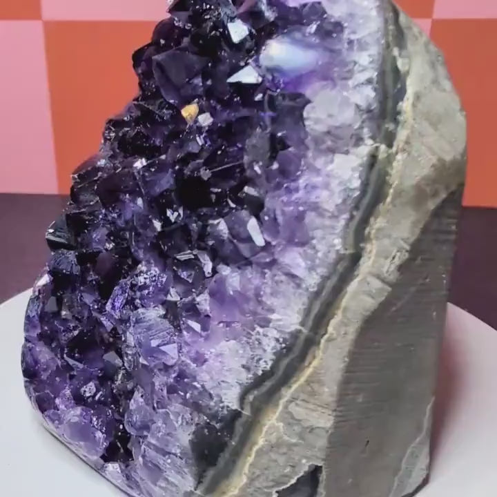 Large Smooth Amethyst Cluster | Polished Healing Crystal • Calm • Protection | Choose Your Piece